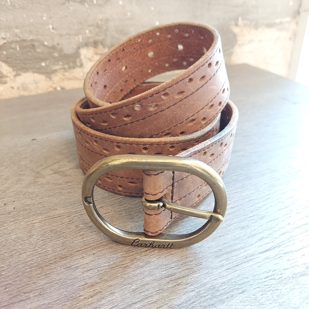 Carhartt Brown Leather Filigree Belt